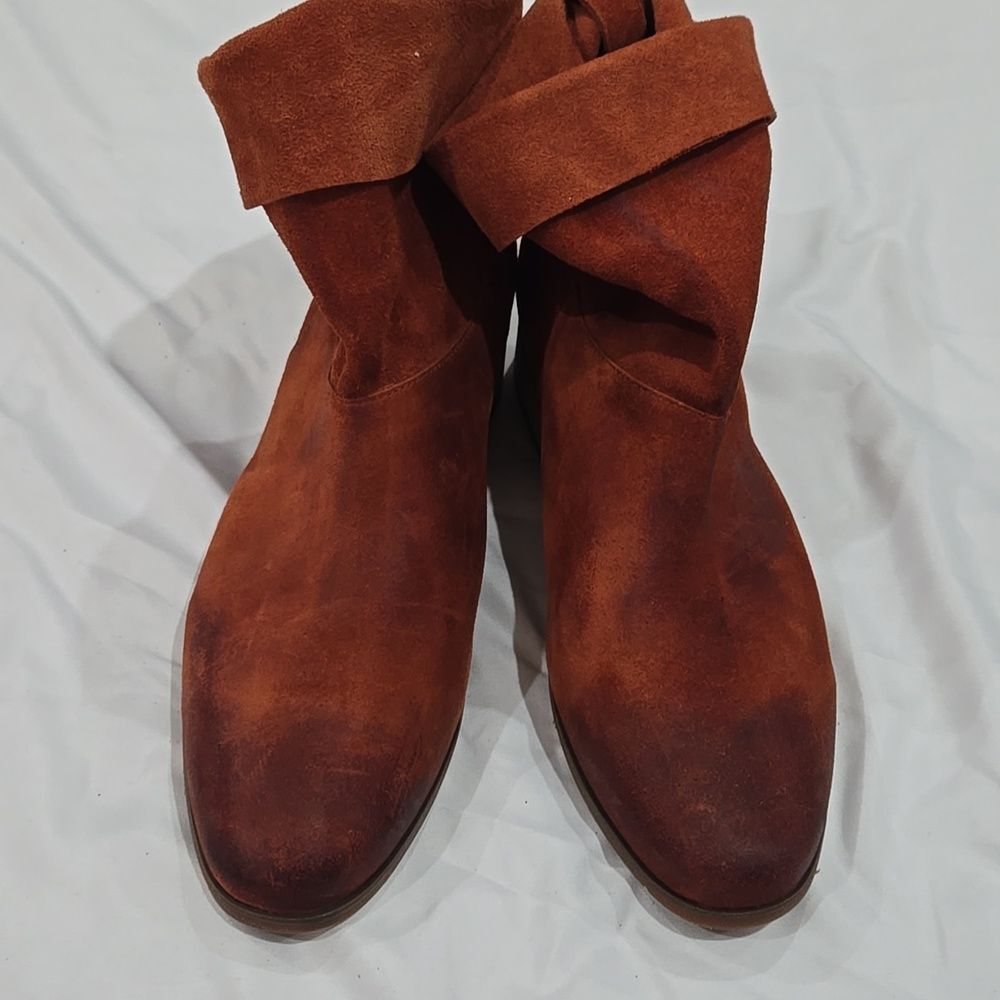 Antelope Cari X34 Rust Tobacco Suede Pull On Heeled Ankle Boot NWOT EU 40 - Picture 8 of 12